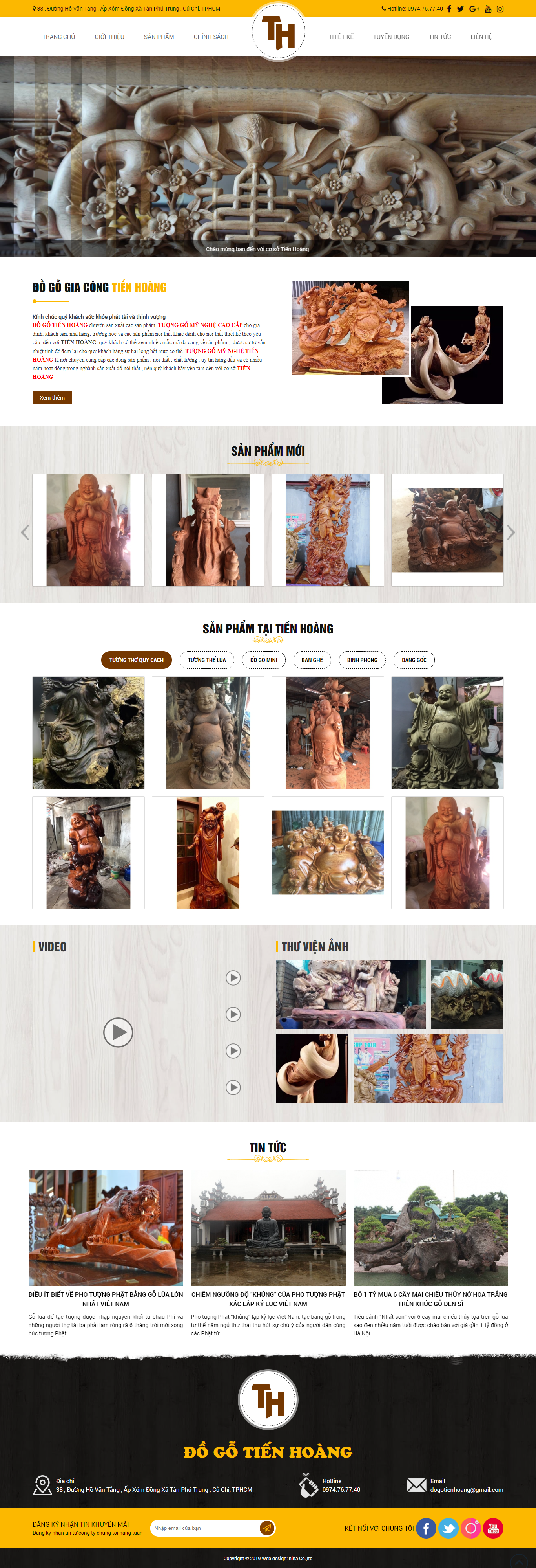 Thiết kế Website web tạc tượng gỗ - dogotienhoangcom