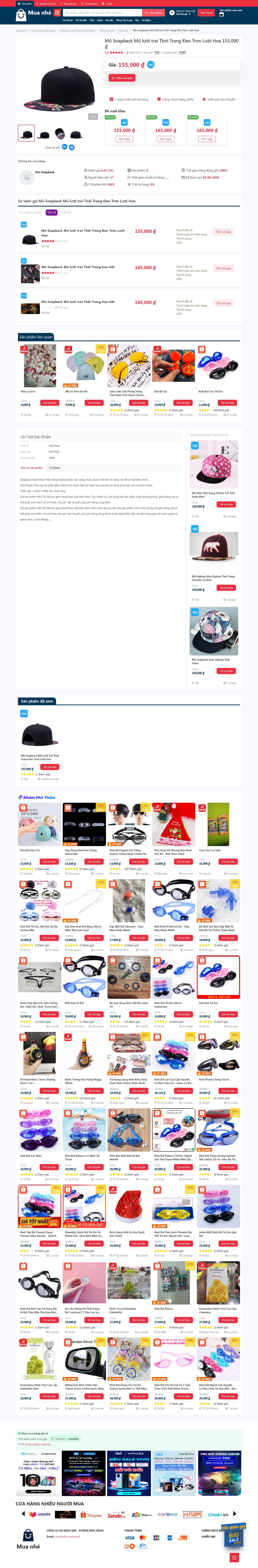 Thiết kế Website web bán mũ lưỡi trai - muanhenet