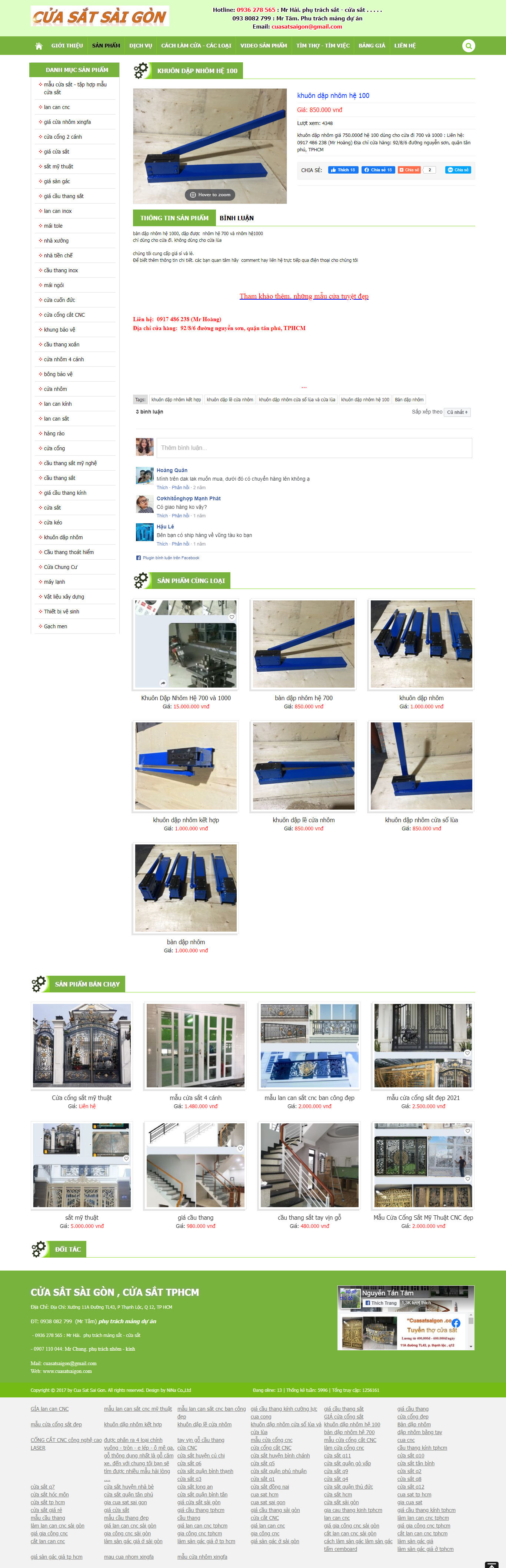 Thiết kế Website web khuôn dập - cuasatsaigoncom