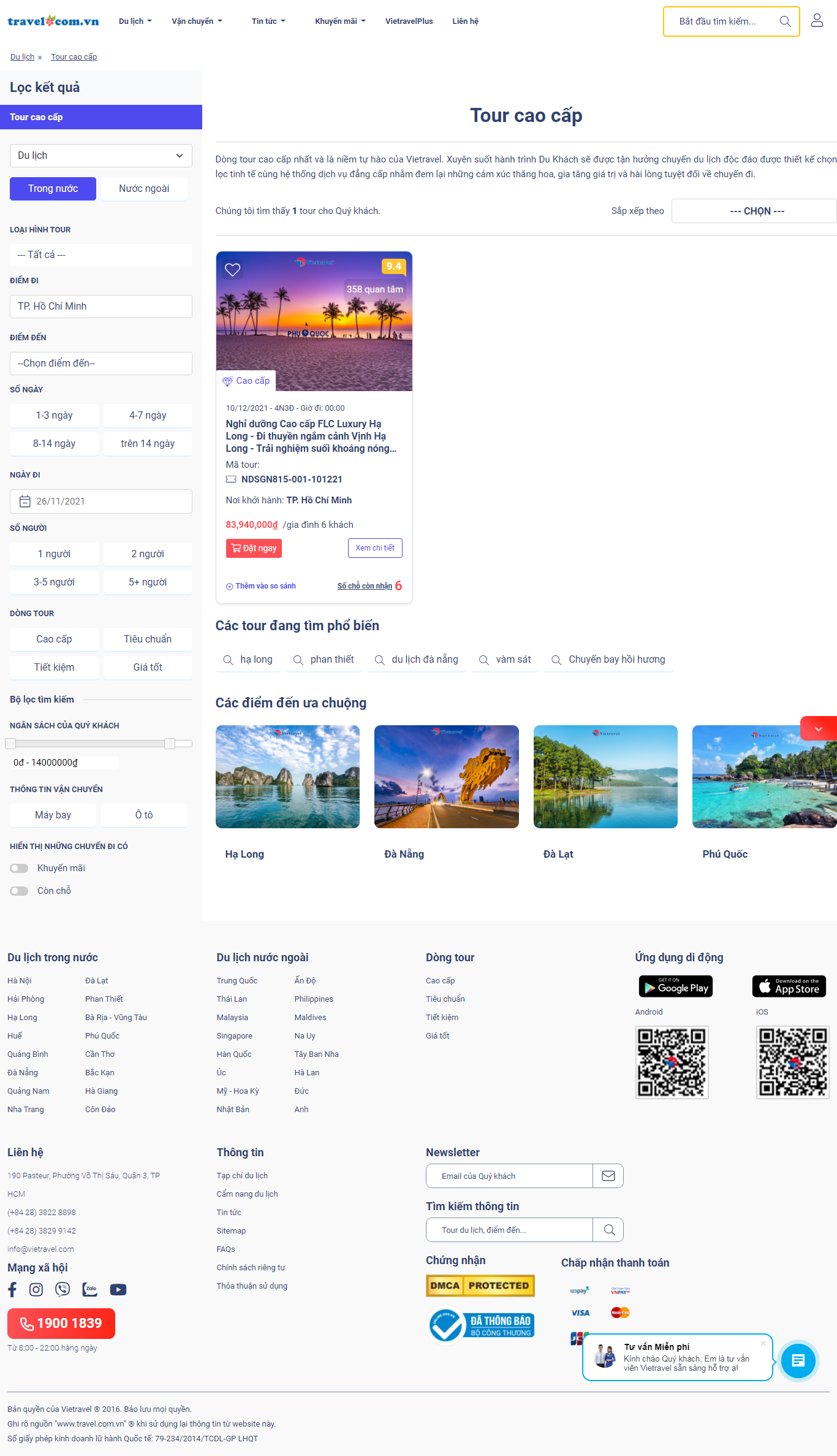 Thiết kế Website web du lịch cao cấp - travelcomvn