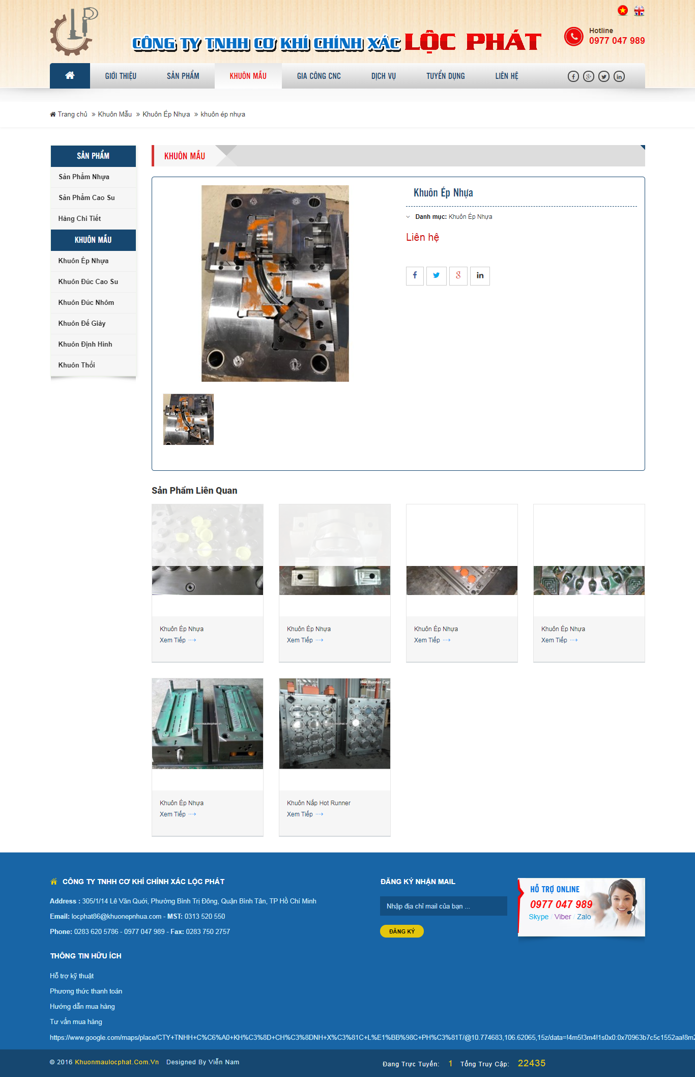 Thiết kế Website web khuôn ép nhựa - khuonepnhuacom