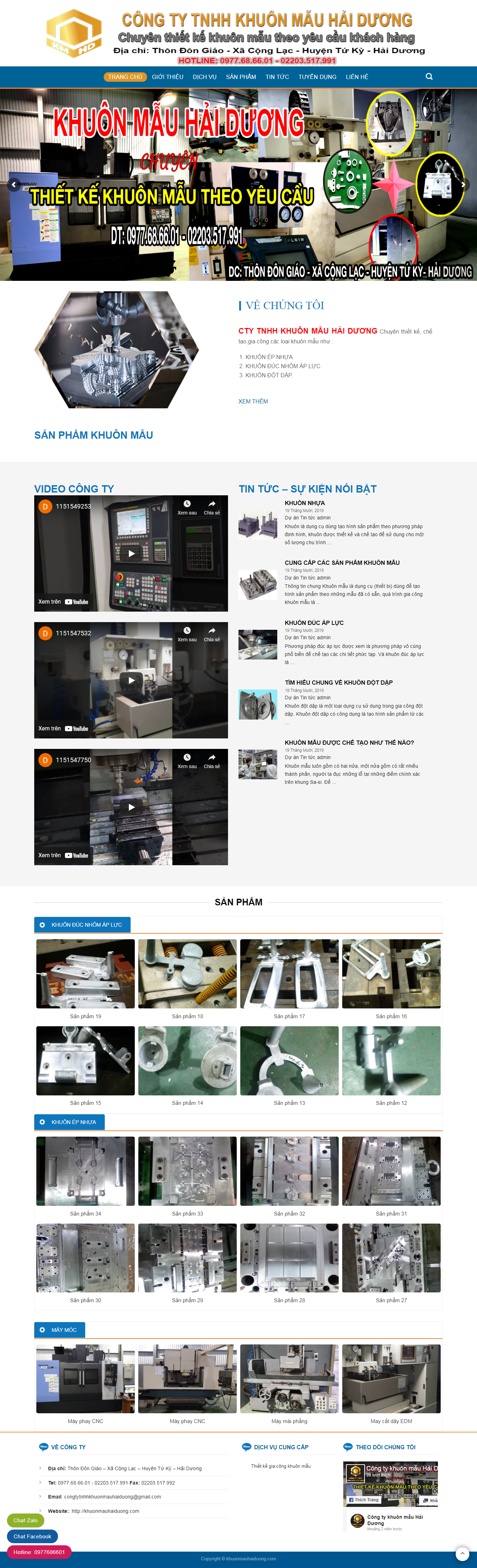 Thiết kế Website web khuôn ép nhựa - khuonmauhaiduongcom