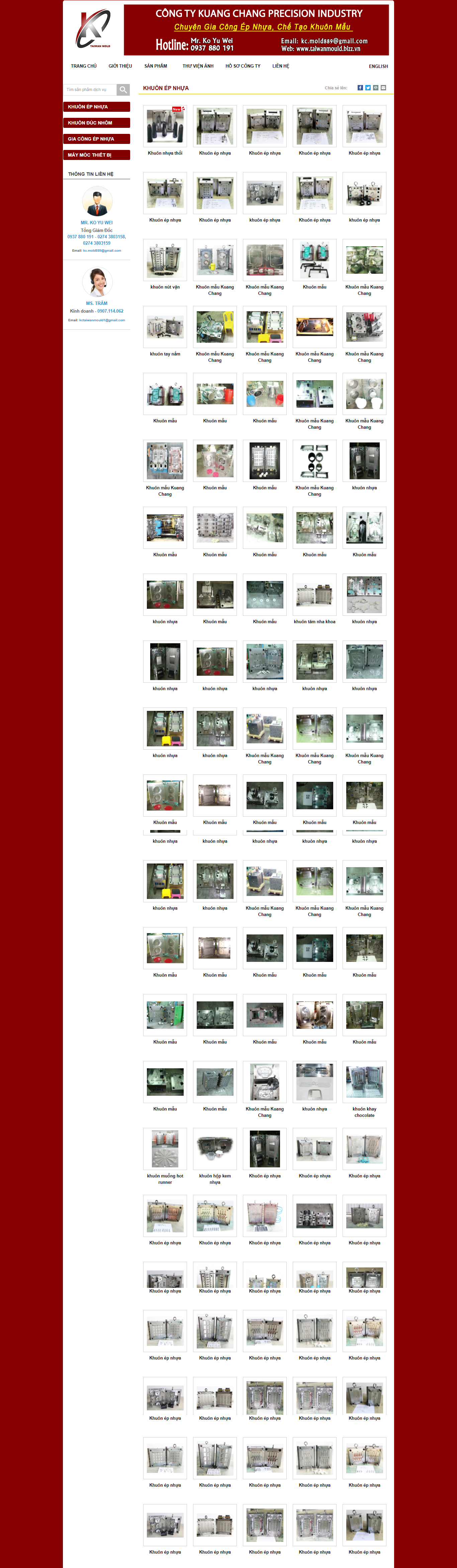 Thiết kế Website web khuôn ép nhựa - taiwanmouldbizzvn