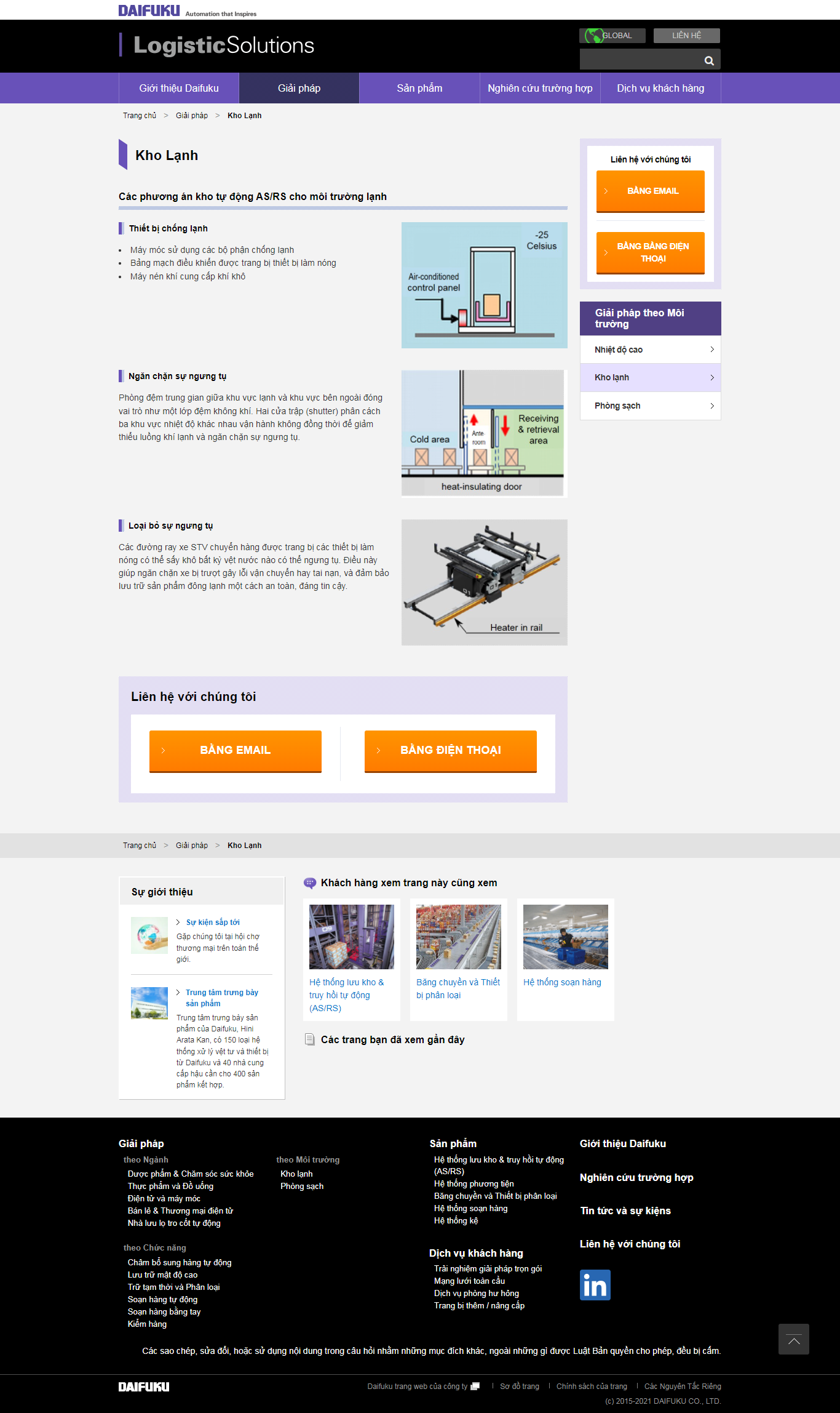 Thiết kế Website web thiết bị phòng lạnh - wwwdaifuku-logisticssolutionscom