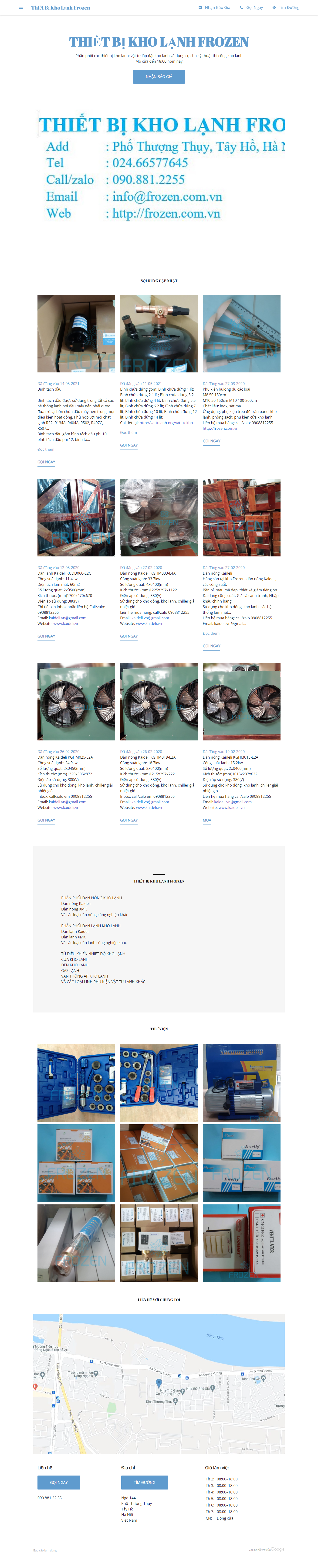 Thiết kế Website web thiết bị phòng lạnh - thietbikholanhbusinesssite