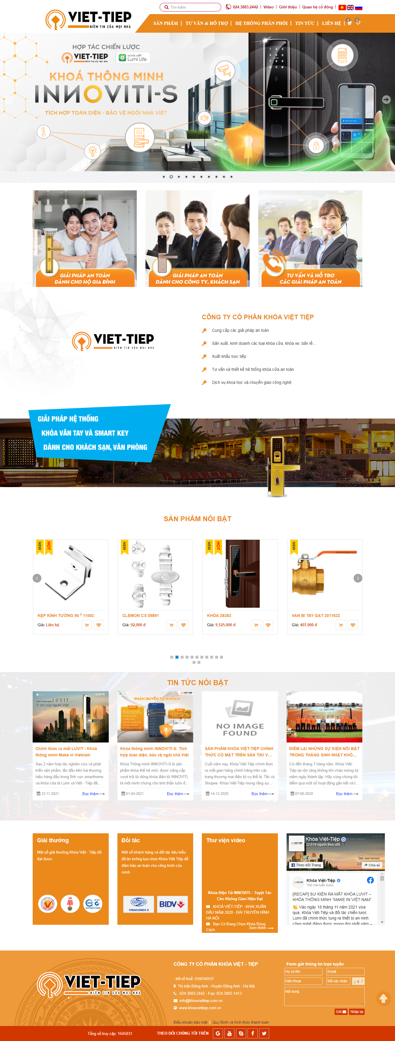 Thiết kế Website web công ty khóa - khoaviettiepcomvn