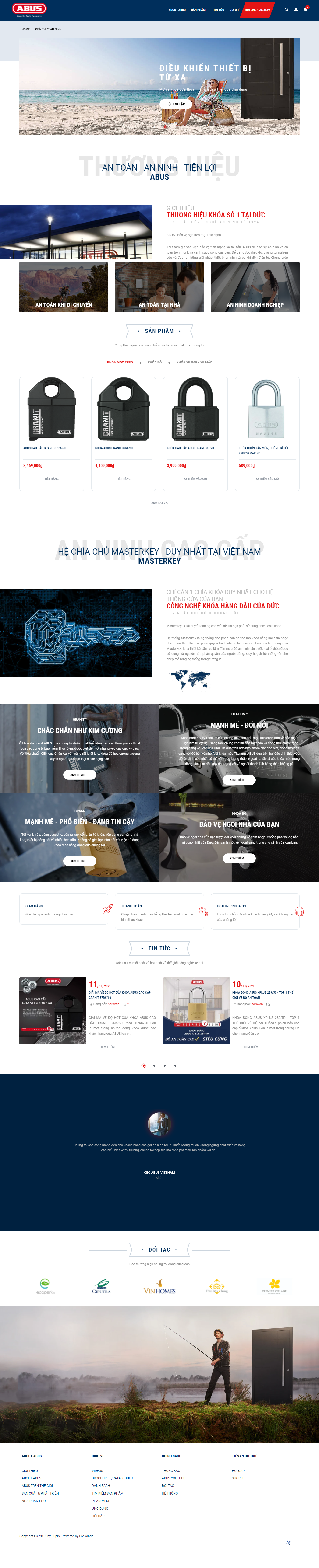 Thiết kế Website web công ty khóa - abusvn