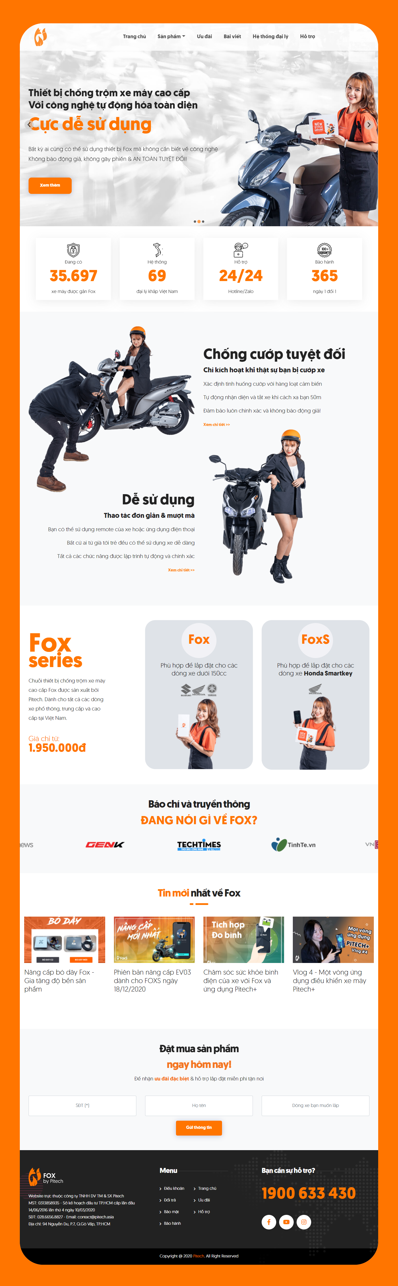 Thiết kế Website web công ty khóa - foxbypitechcom