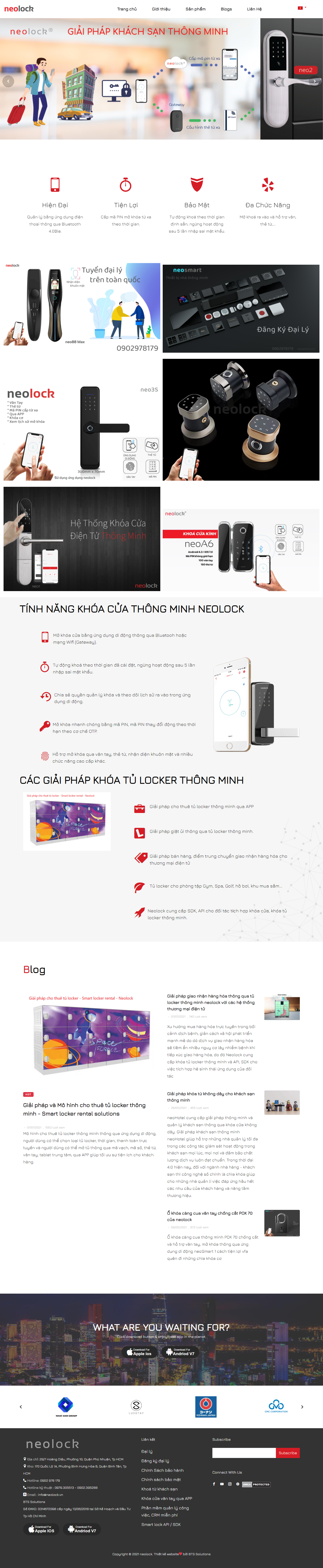Thiết kế Website web công ty khóa - wwwneolockvn
