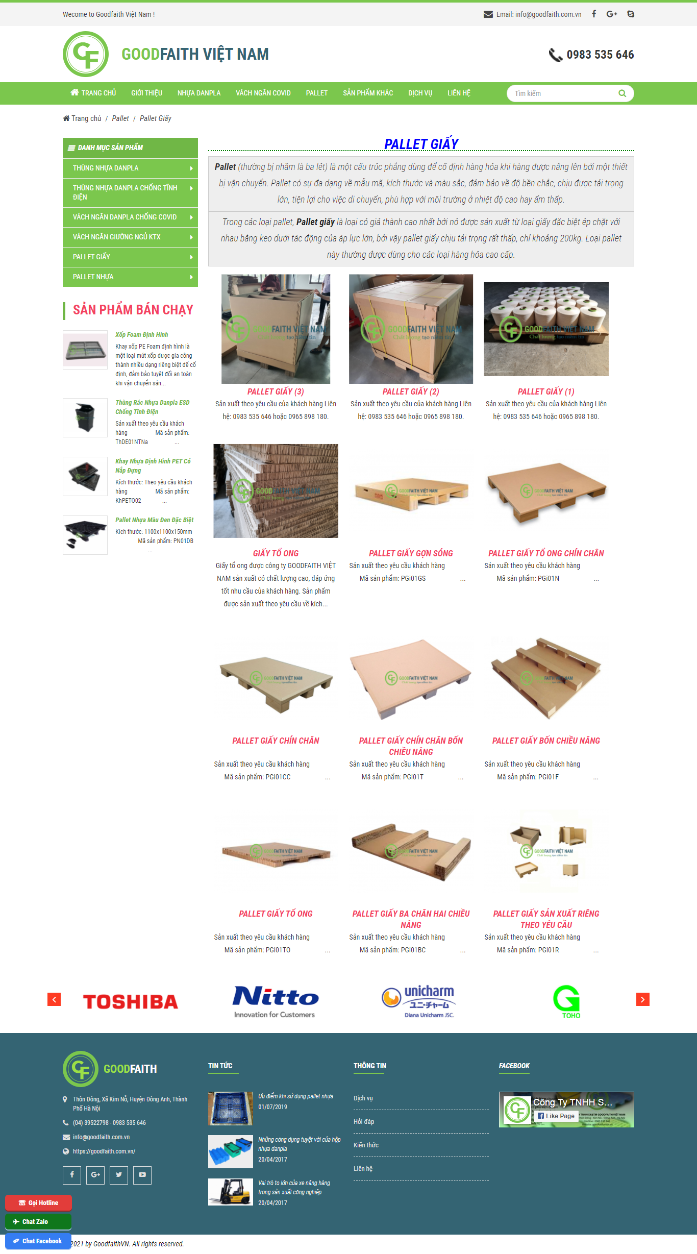 Thiết kế Website web pallets giấy - goodfaithcomvn