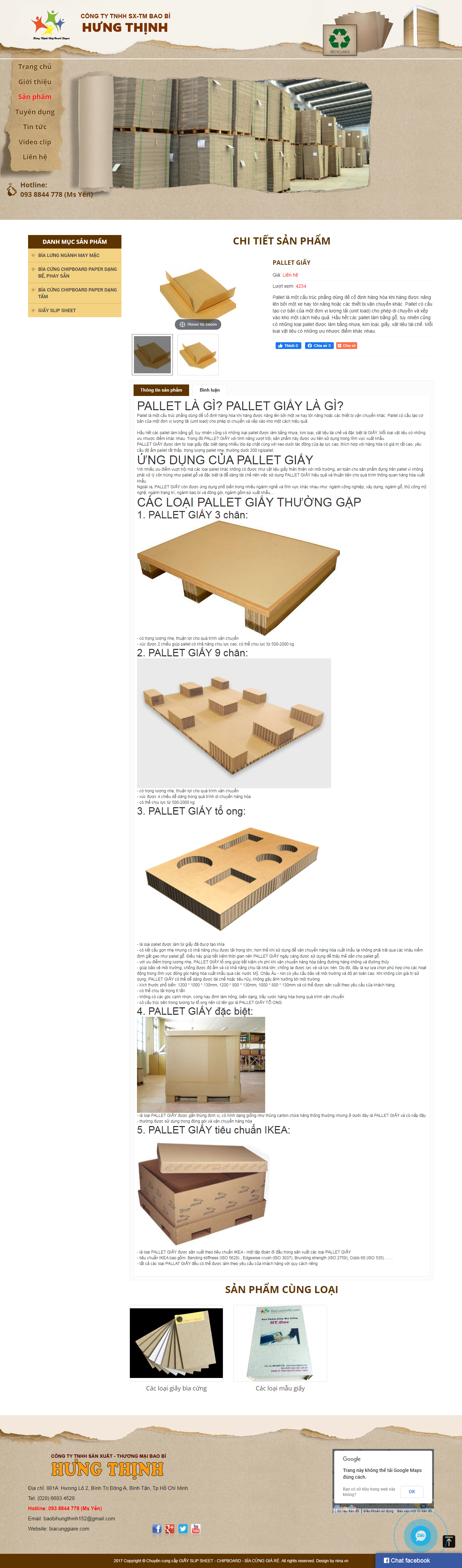 Thiết kế Website web pallets giấy - biacunggiarecom