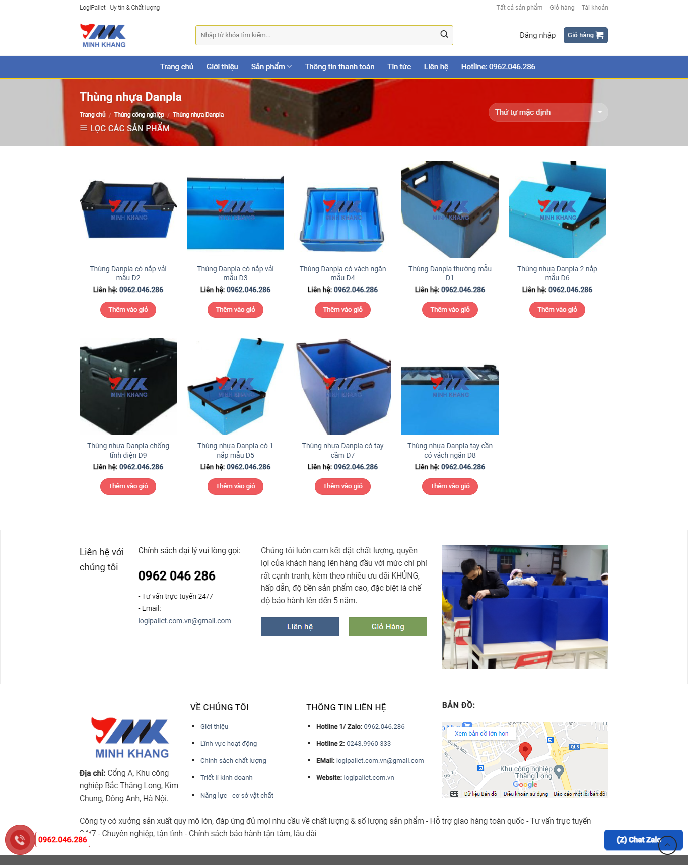 Thiết kế Website web khay nhựa danpla - logipalletcomvn
