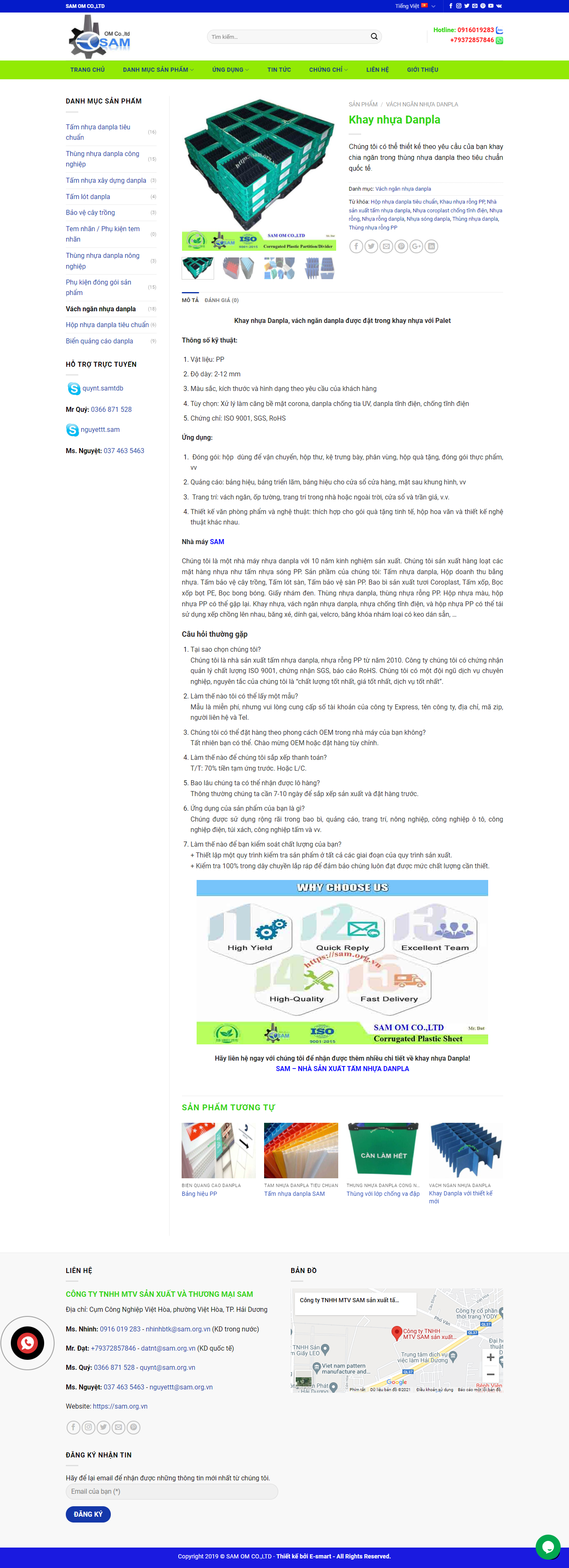 Thiết kế Website web khay nhựa danpla - samorgvn