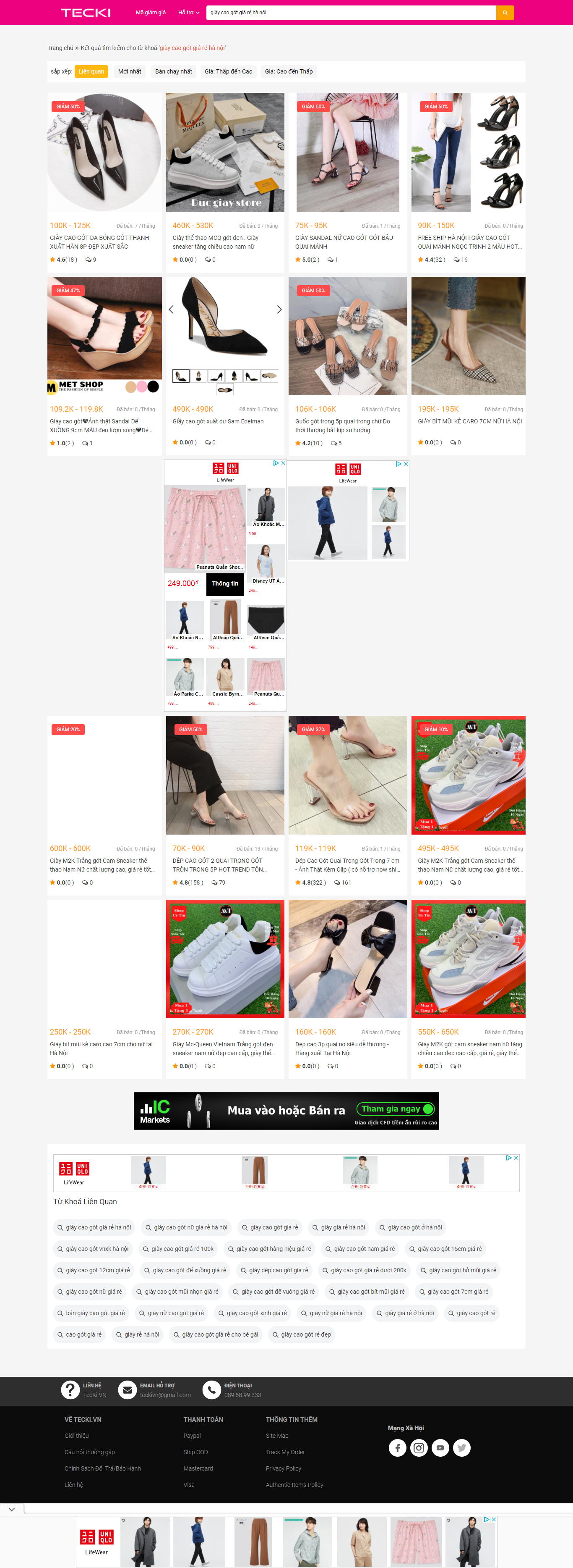 Thiết kế Website web bán guốc - teckivn