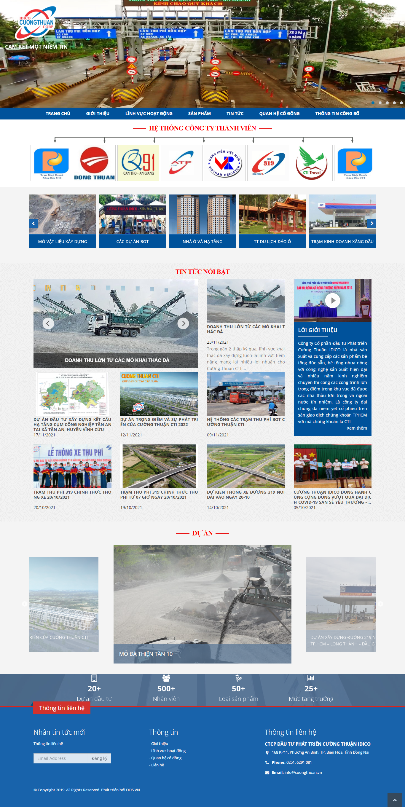 Thiết kế Website web khai thác đá - cuongthuanvn