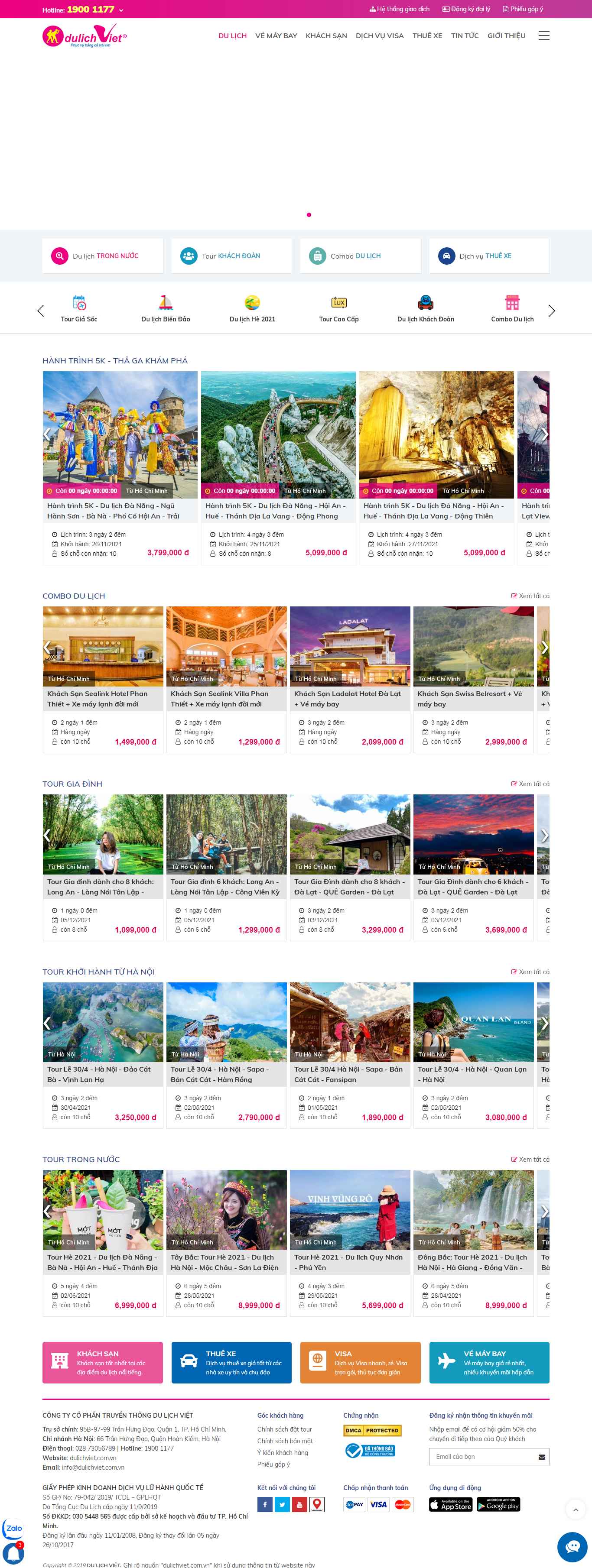 Thiết kế Website web địa điểm du lịch - dulichvietcomvn