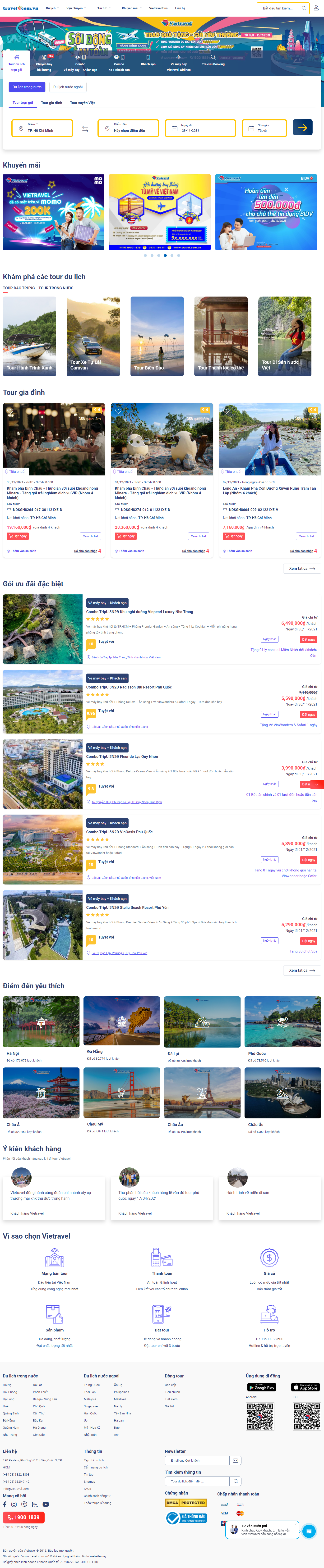 Thiết kế Website web địa điểm du lịch - travelcomvn