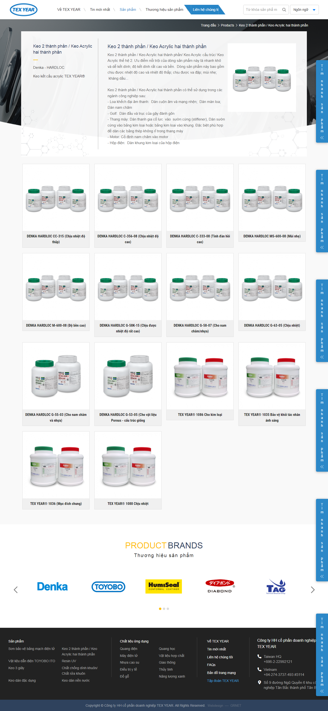 Thiết kế Website web keo dán xây dựng - wwwtexyear-gluecom