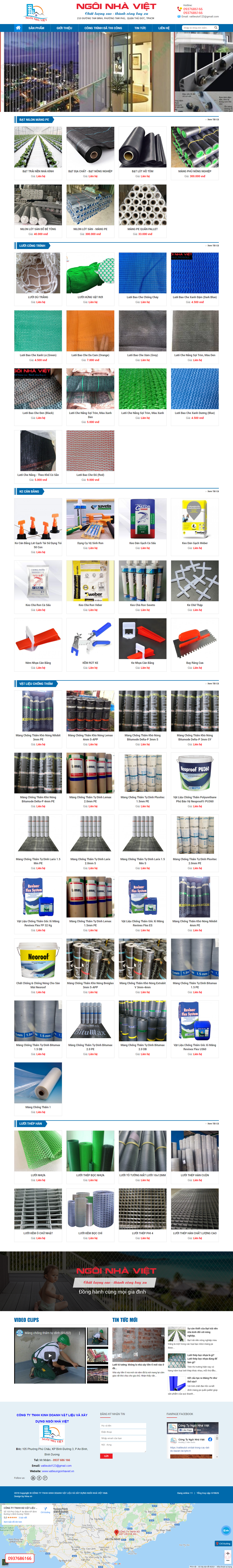 Thiết kế Website web keo dán xây dựng - vatlieungoinhavietvn