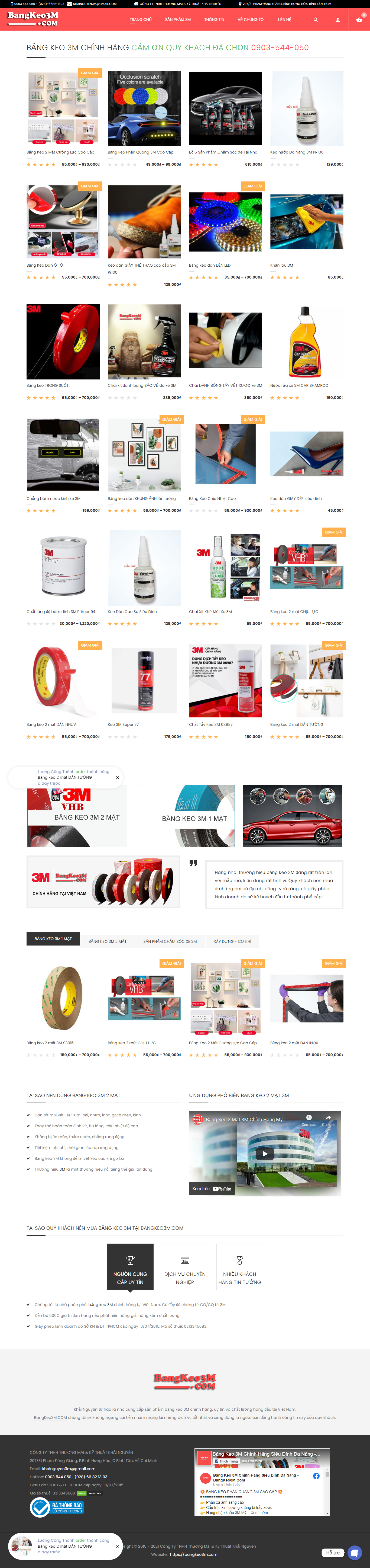 Thiết kế Website web keo dán kim loại - bangkeo3mcom