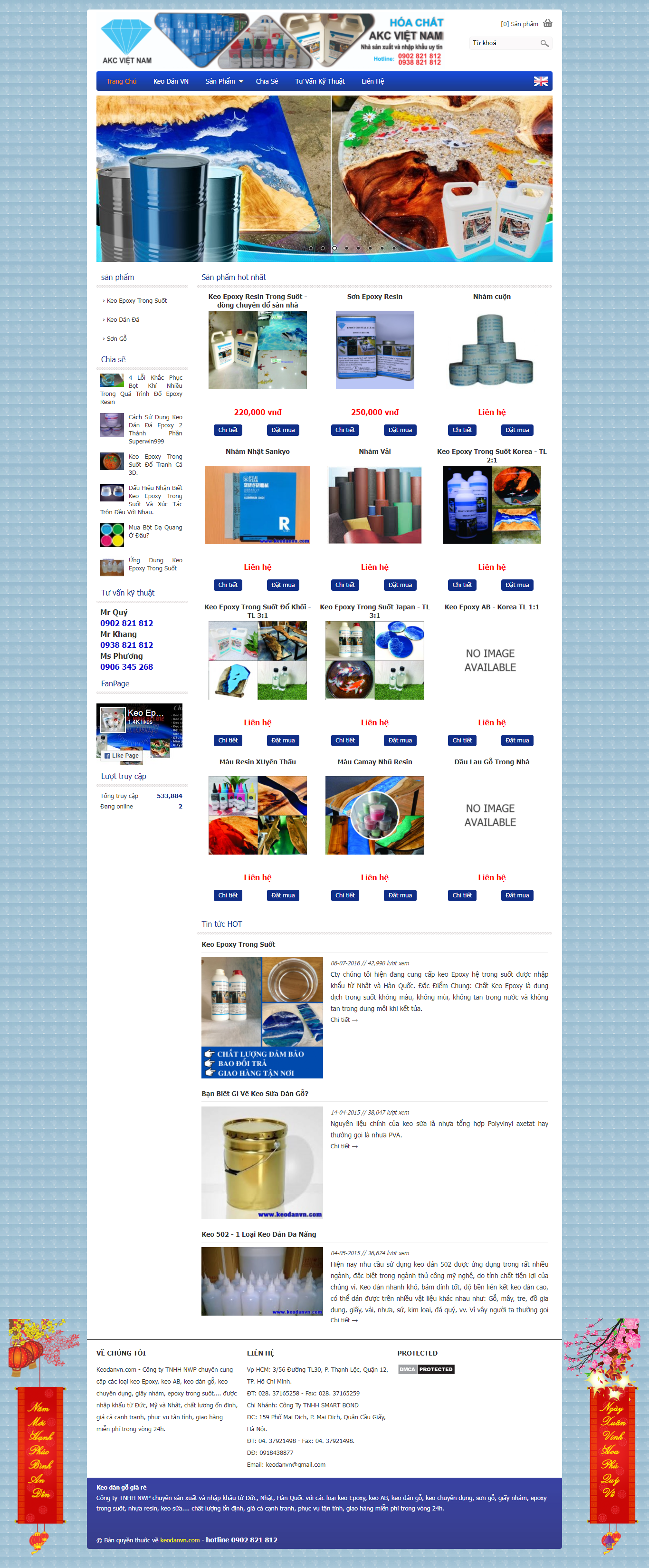 Thiết kế Website web keo dán kim loại - keodanvncom