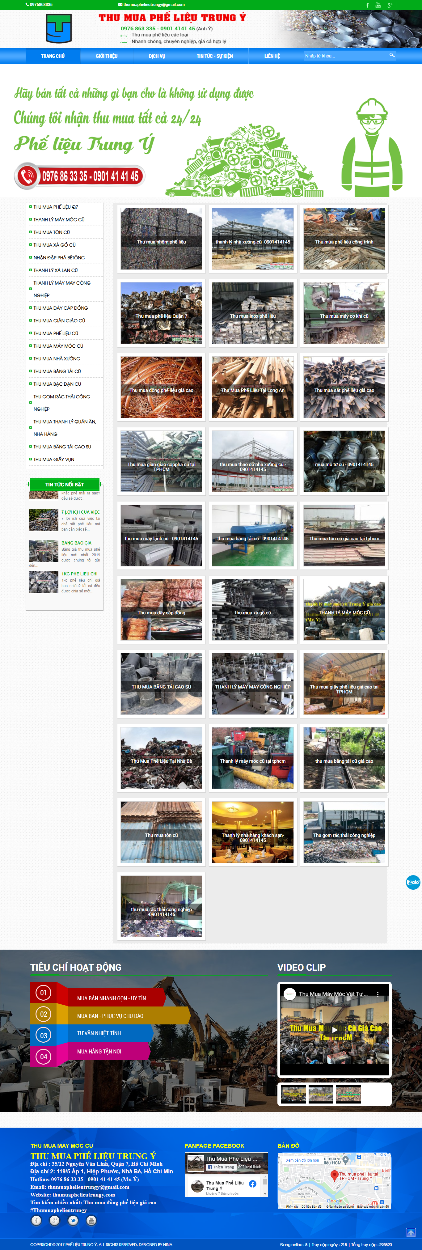 Thiết kế Website web bán giấy cũ - thumuaphelieutrungycom