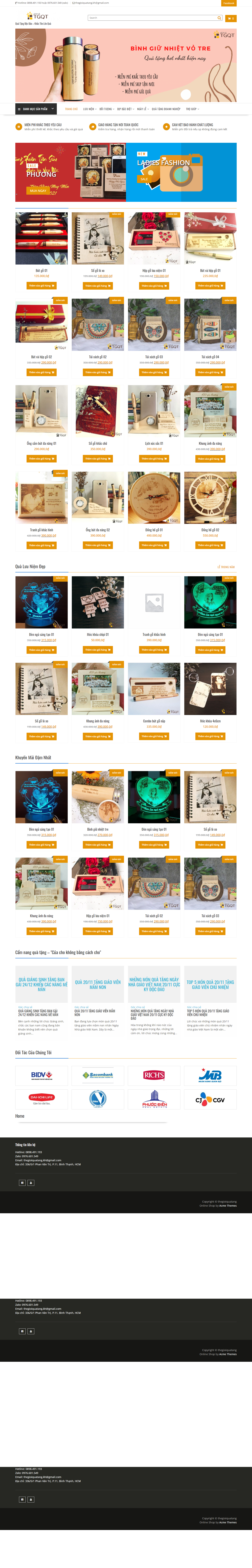 Thiết kế Website web quà lưu niệm gỗ - quatangkhacbietcom