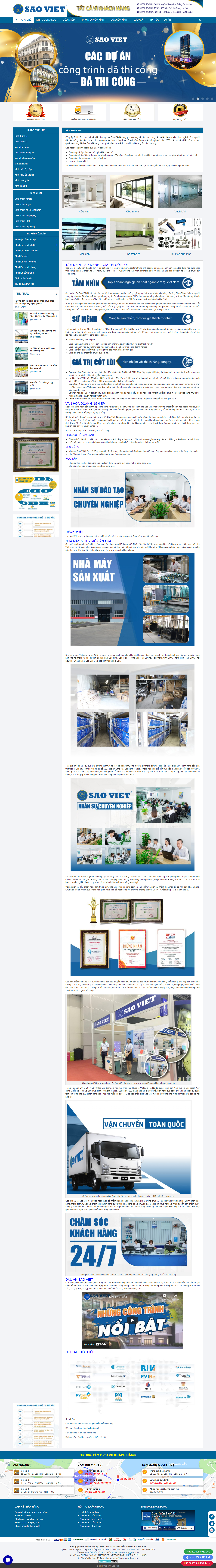 Thiết kế Website web mái che kính - dailycuakinhcom
