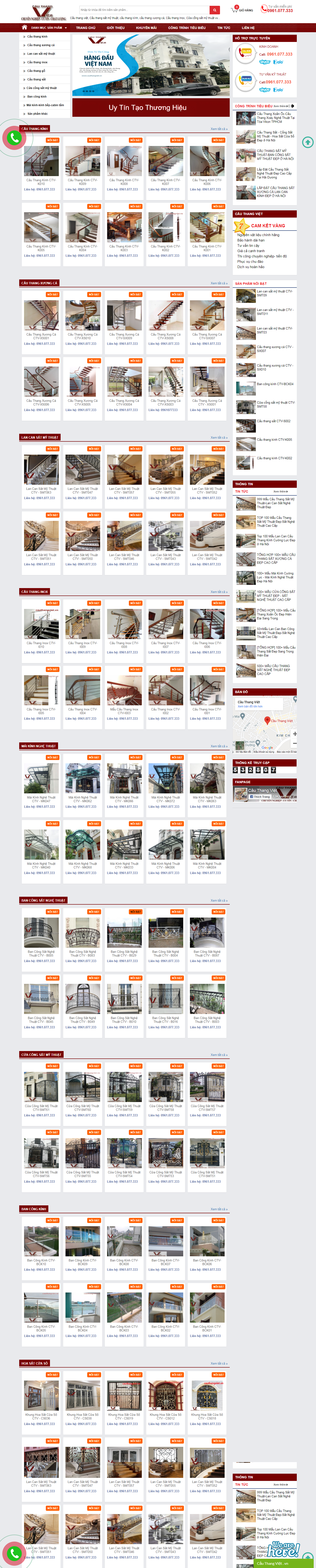Thiết kế Website web mái che kính - wwwcauthangvietvn