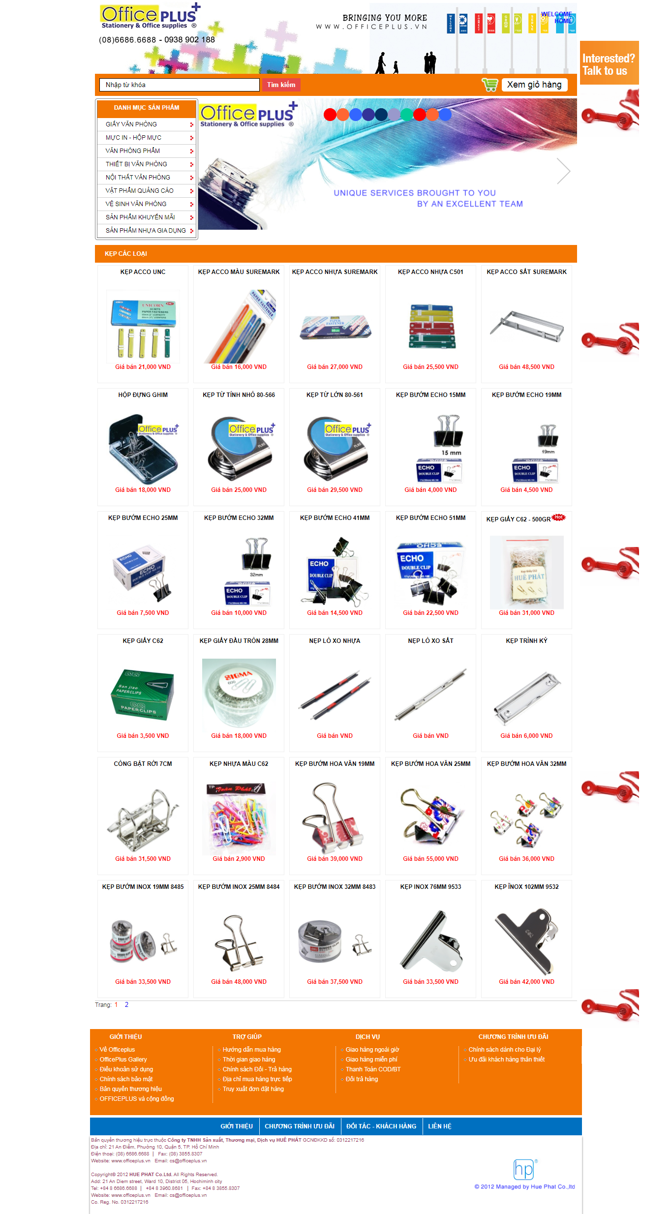 Thiết kế Website web kẹp sắt - wwwofficeplusvn