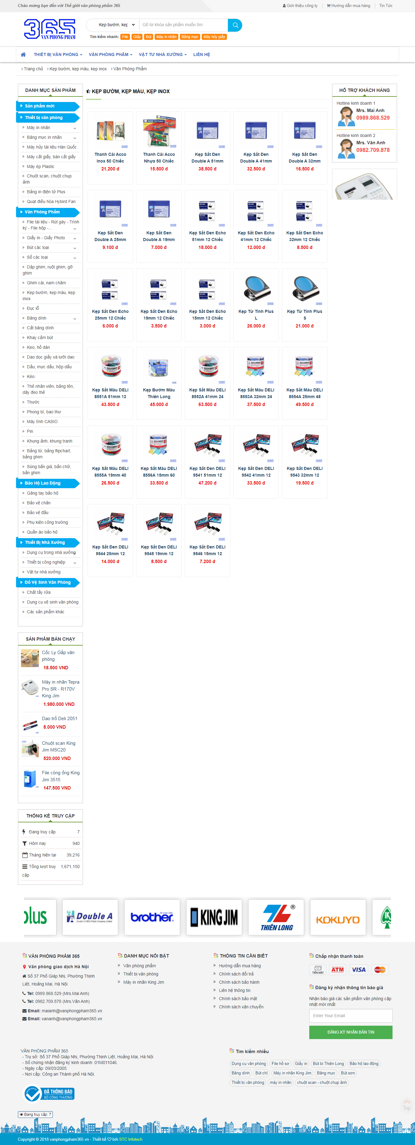 Thiết kế Website web kẹp sắt - vanphongpham365vn