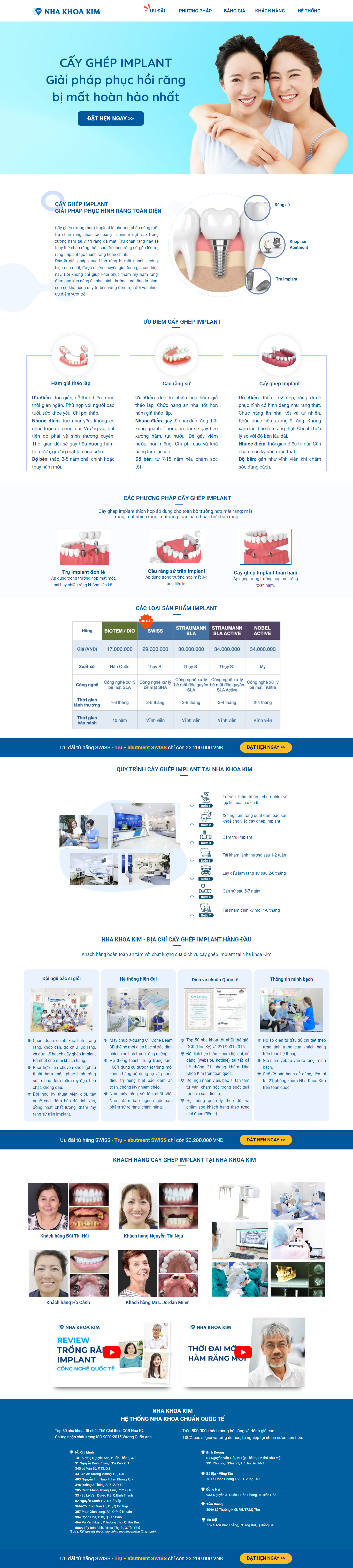 Thiết kế Website web làm răng - nhakhoakimcom