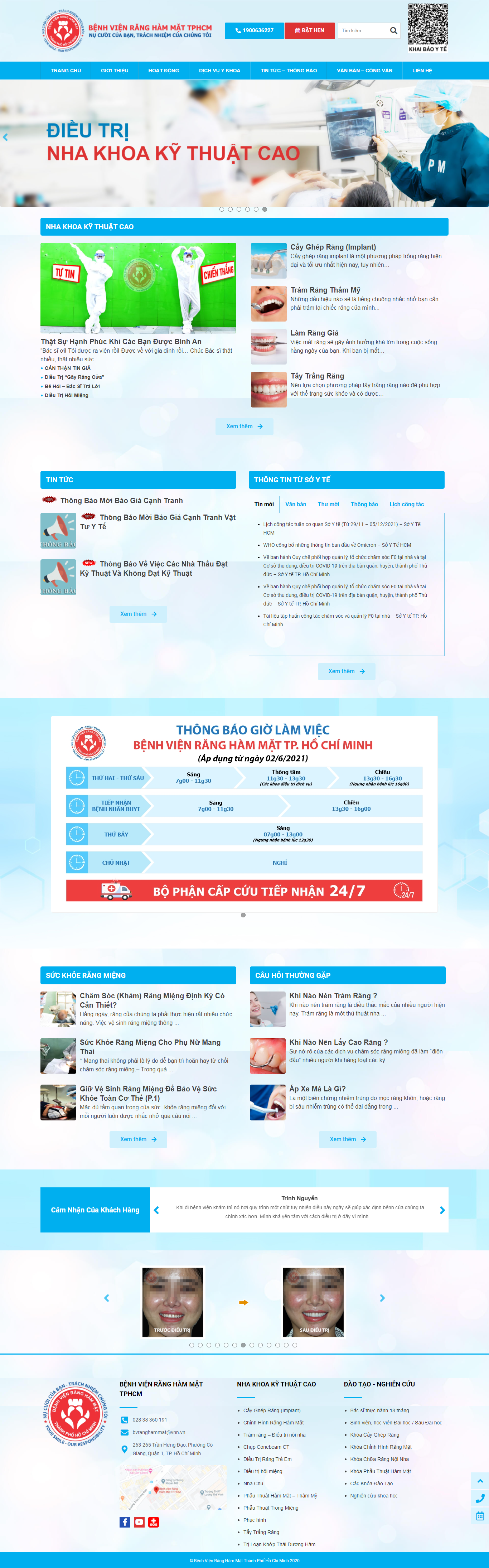 Thiết kế Website web làm răng - bvranghammatcom