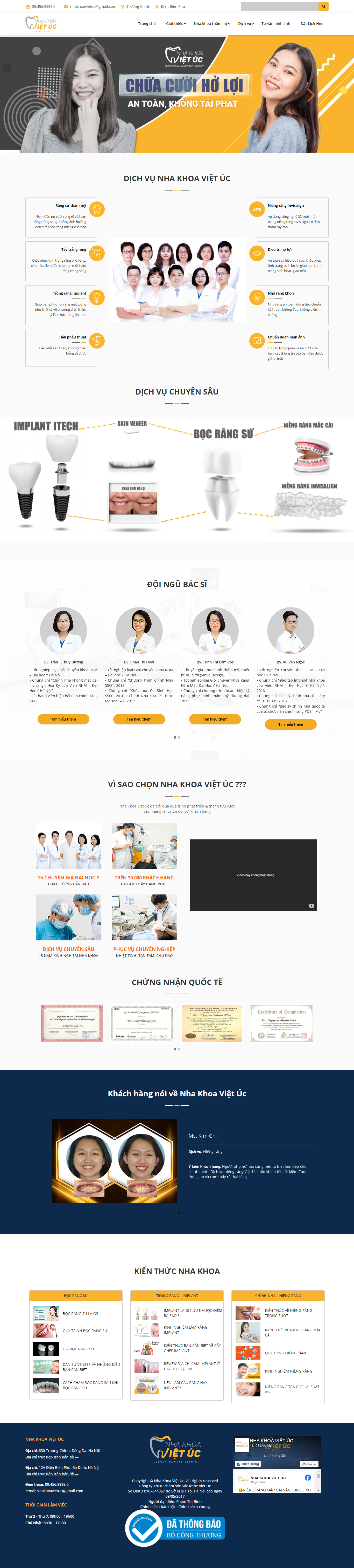 Thiết kế Website web làm răng - nhakhoavietuccom