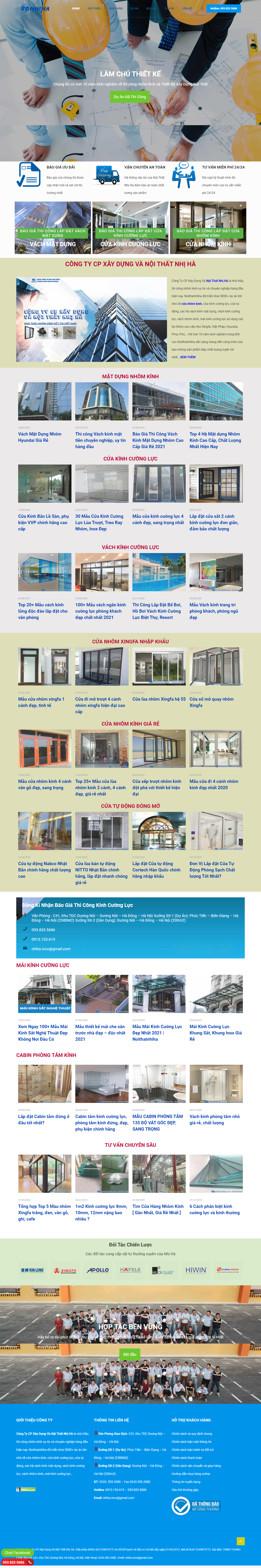 Thiết kế Website web kính siêu trong - noithatnhihacom