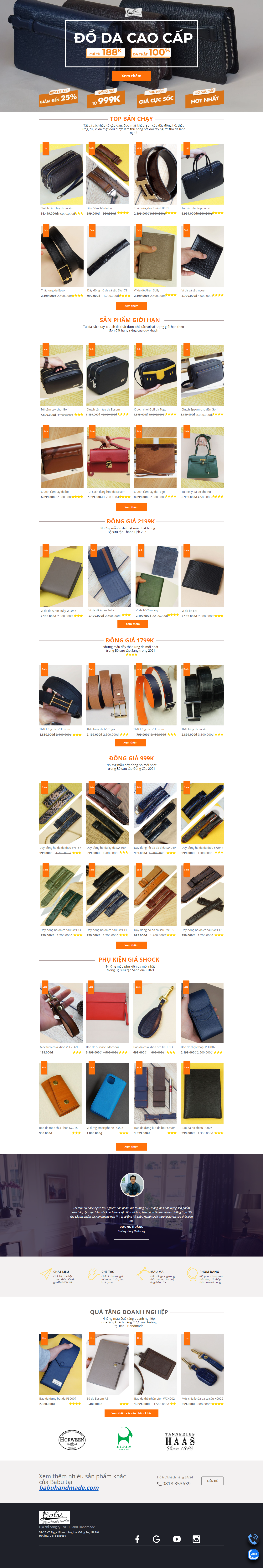 Thiết kế Website web bán thắt lưng da - wwwdodathatnet