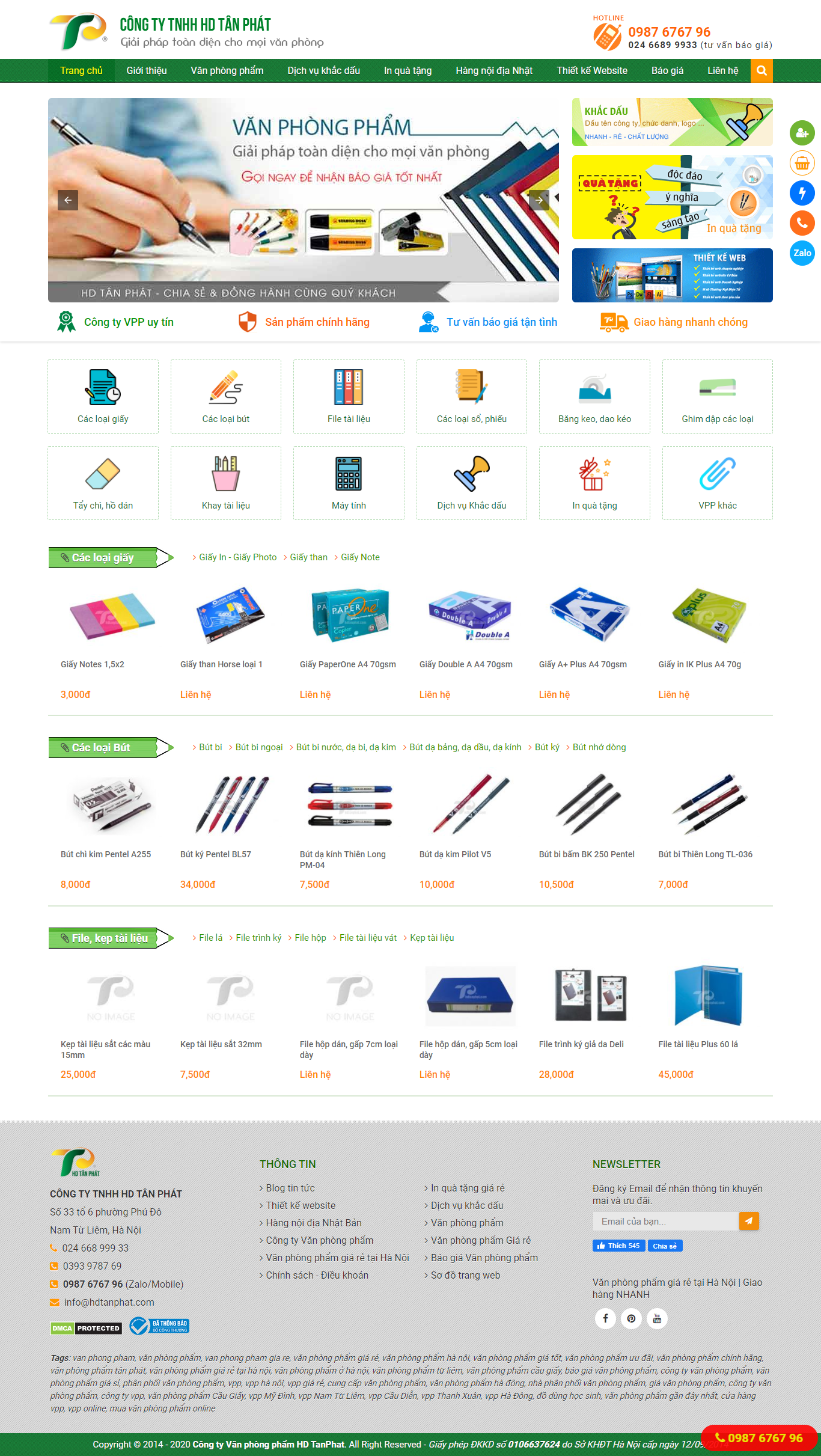 Thiết kế Website web in quà tặng - wwwhdtanphatcom