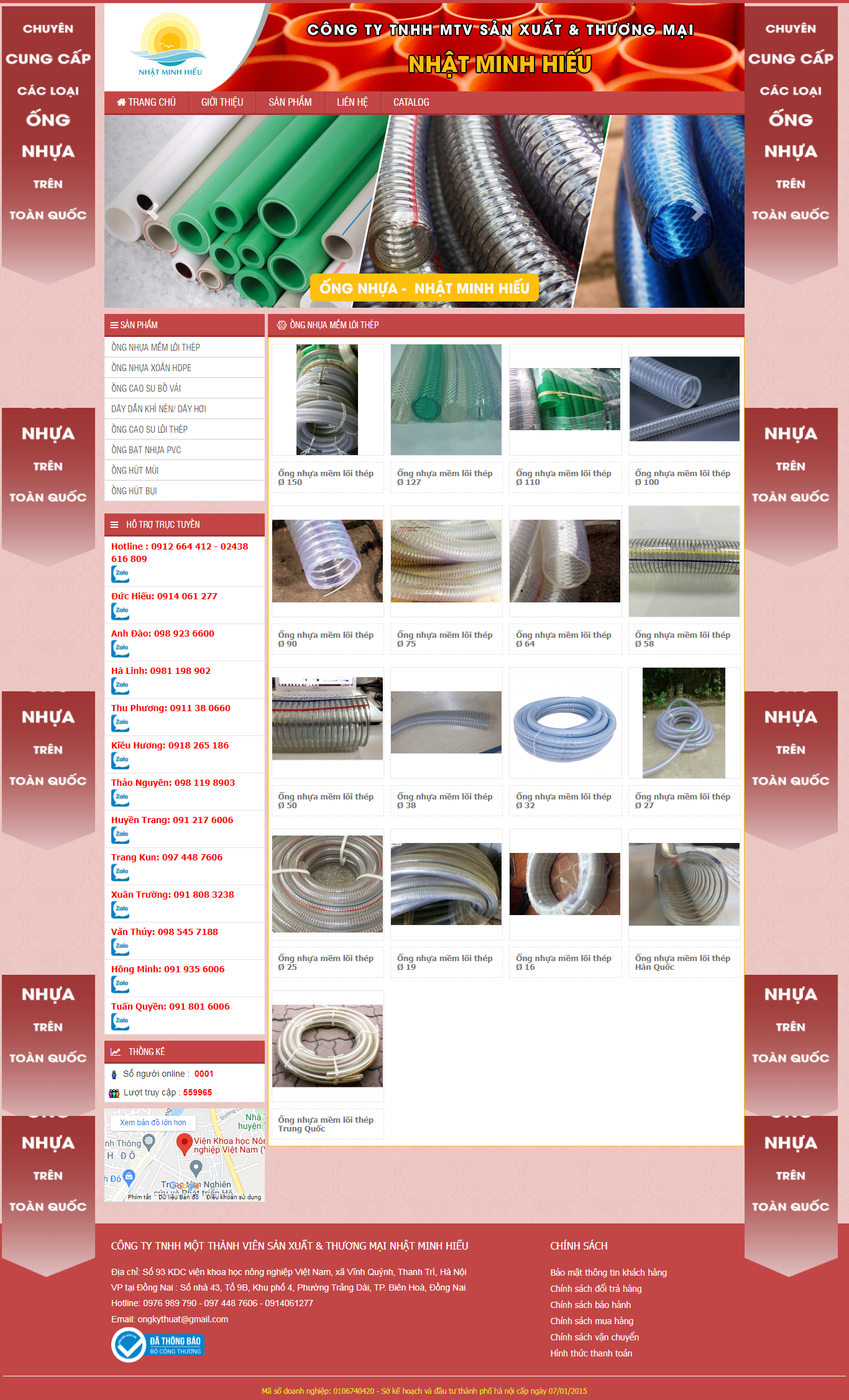 Thiết kế Website web bán ống nước - ongkythuatcom