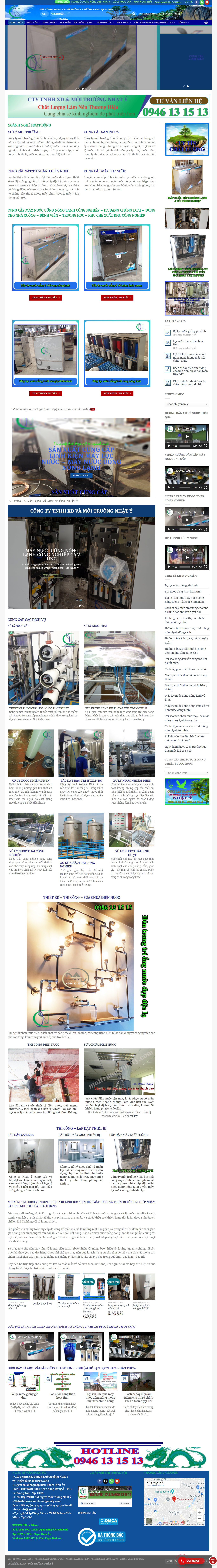 Thiết kế Website web thiết bị xử lọc nước - moitruongnhatycom