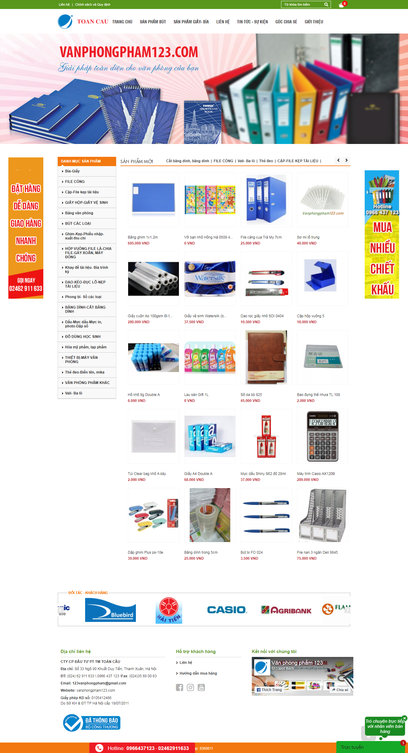 Thiết kế Website web bán vở - vanphongpham123com