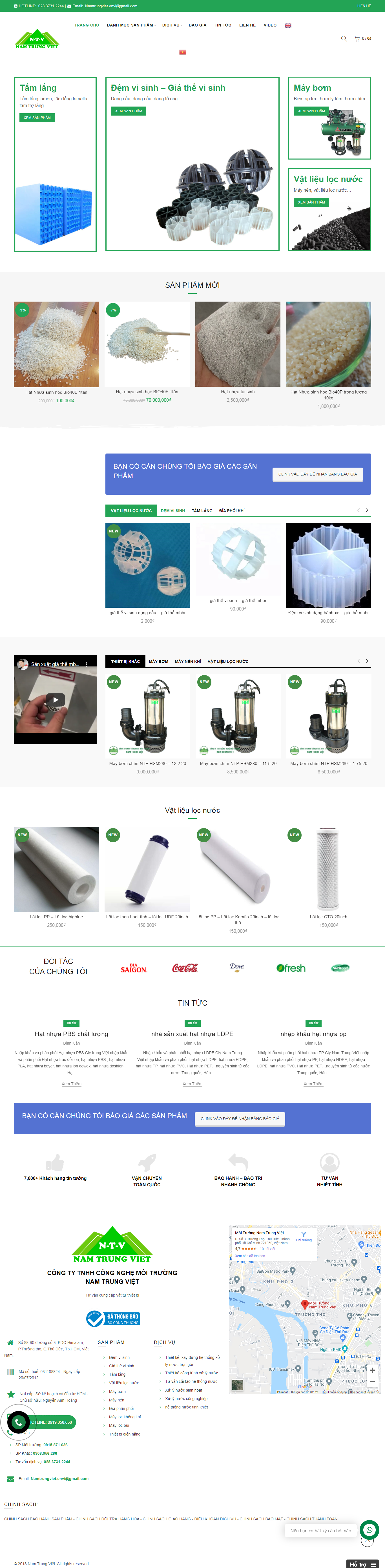 Thiết kế Website web hạt nhựa nguyên sinh - demvisinhvn