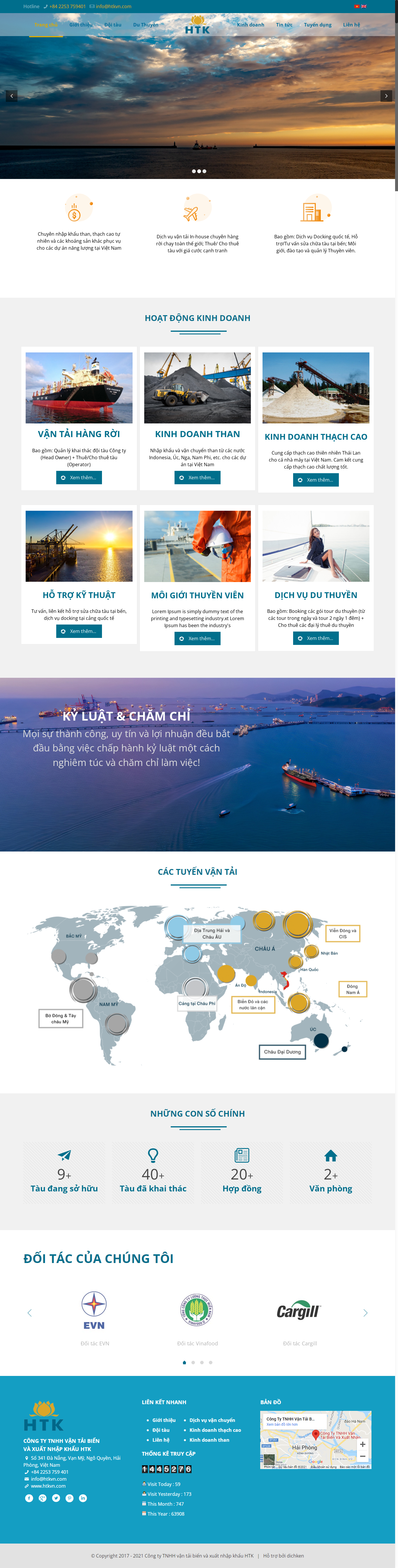 Thiết kế Website web bán tàu thuyền - htkvncom