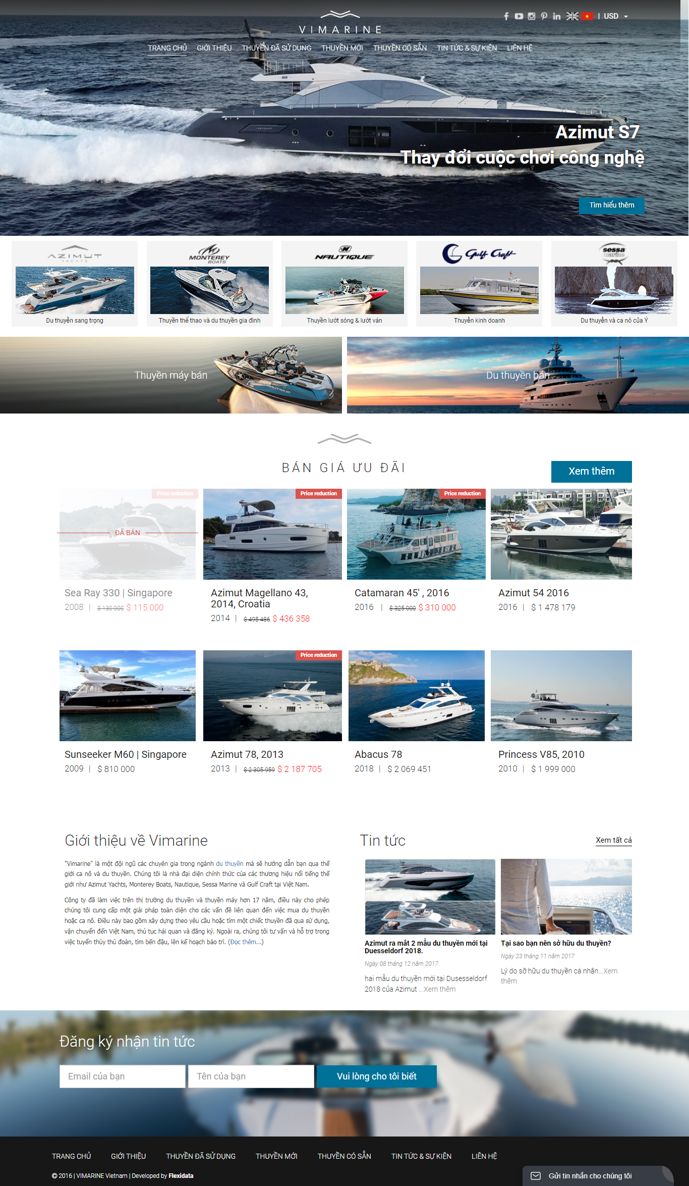 Thiết kế Website web bán tàu thuyền - vimarinecomvn