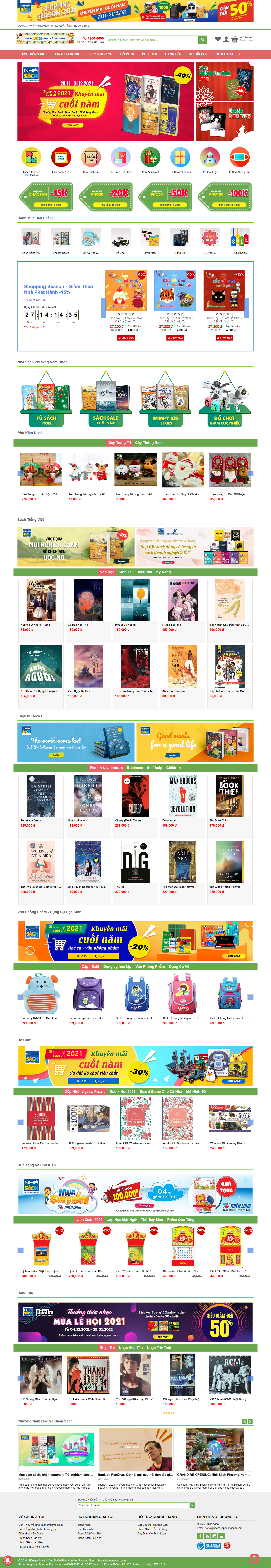 Thiết kế Website web bán sách giáo khoa - nhasachphuongnamcom