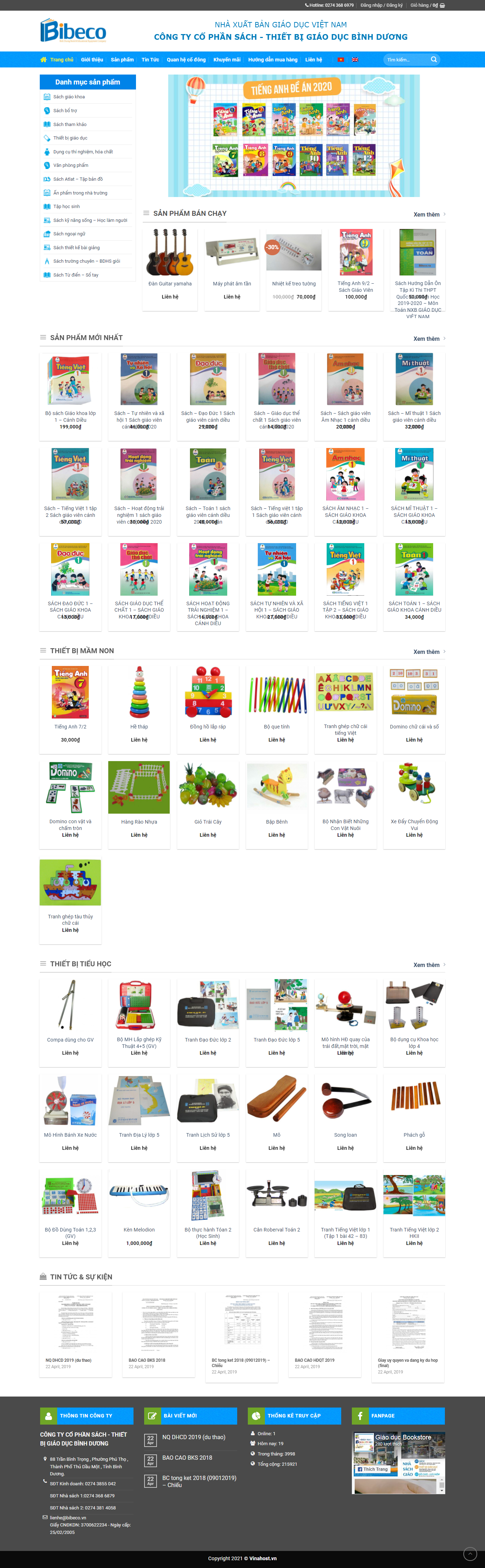 Thiết kế Website web bán sách giáo khoa - bibecovn