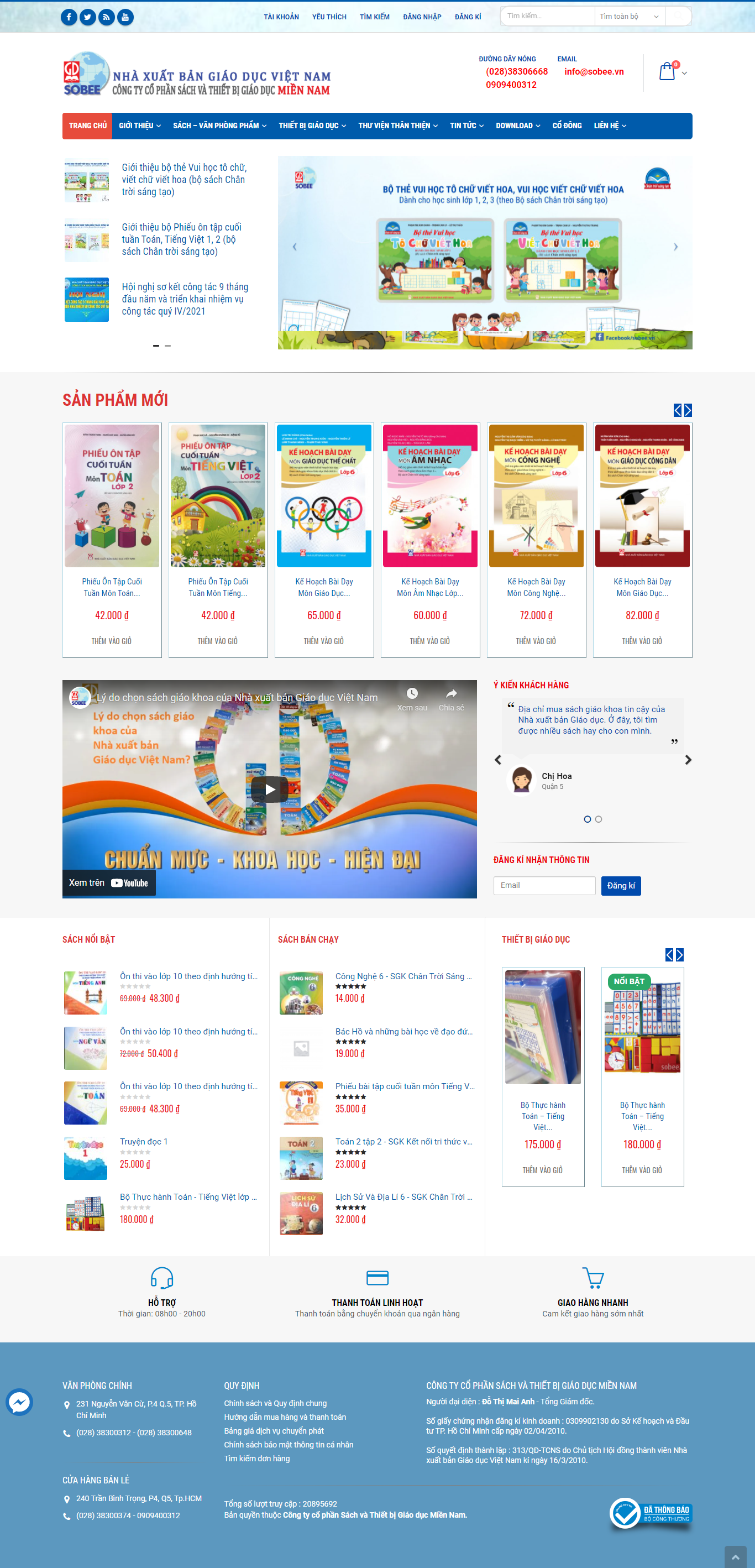 Thiết kế Website web bán sách giáo khoa - sobeevn