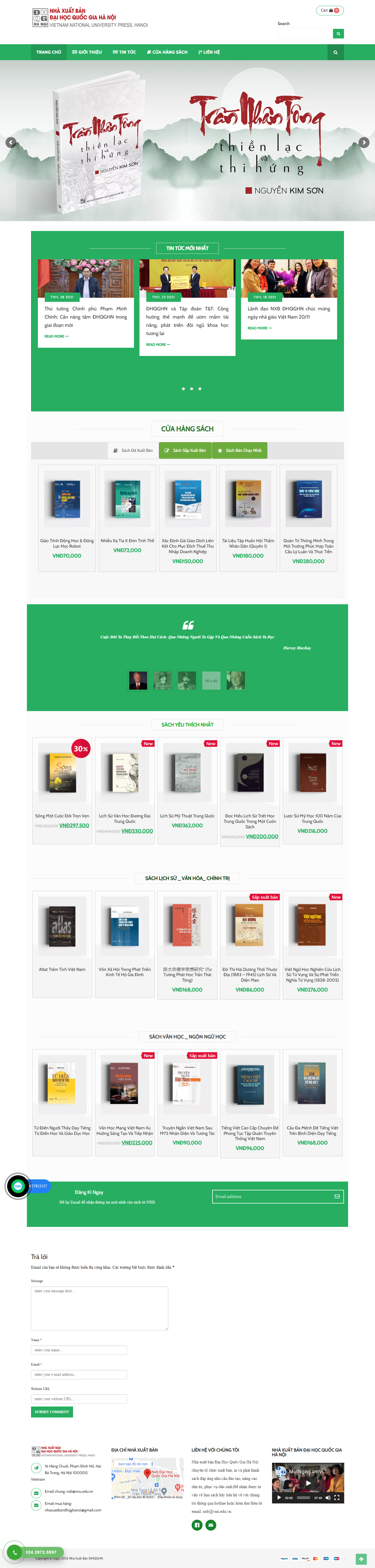 Thiết kế Website web bán sách giáo khoa - pressvnueduvn