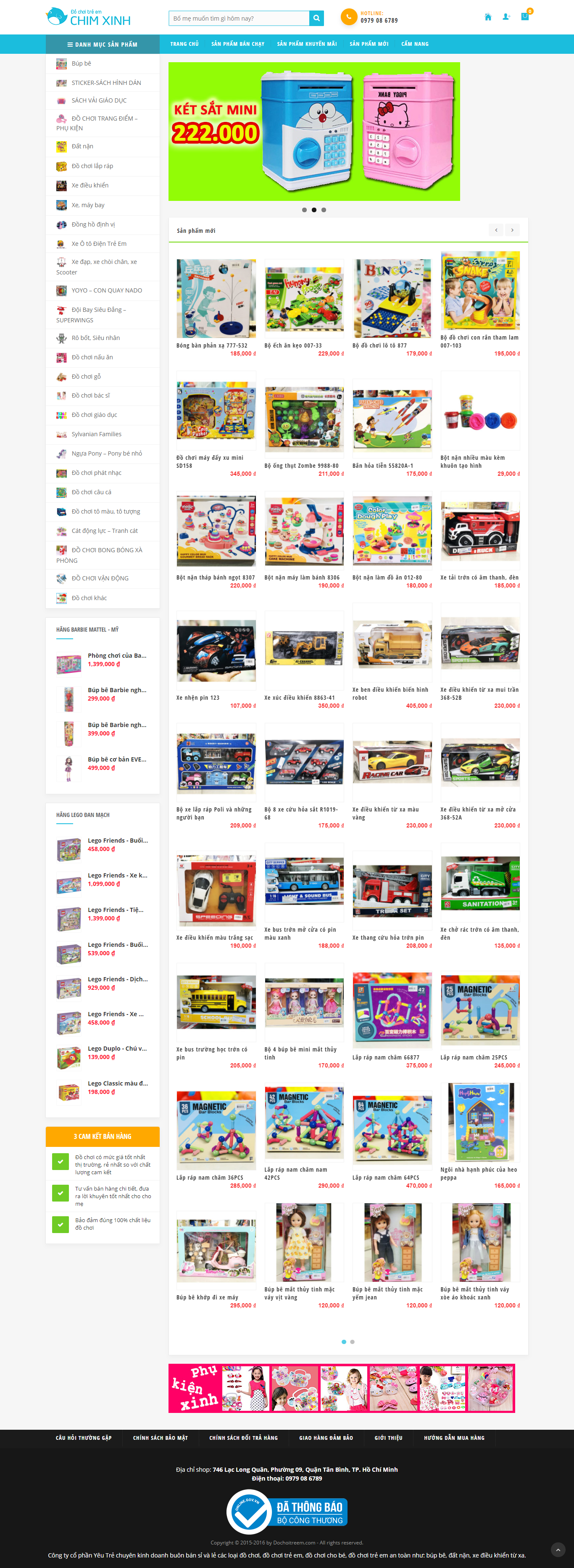 Thiết kế Website web bán đồ chơi - dochoitreemcom