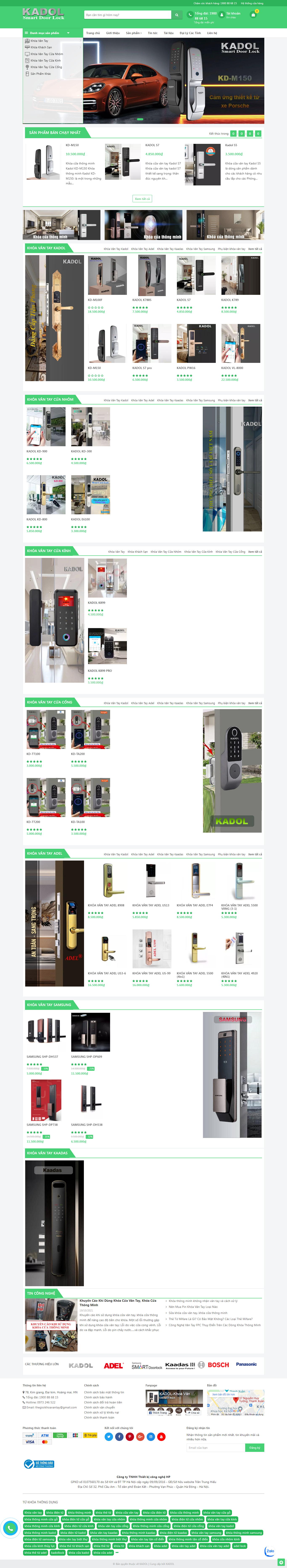 Thiết kế Website web bán khóa vân tay - thegioikhoavantaycomvn