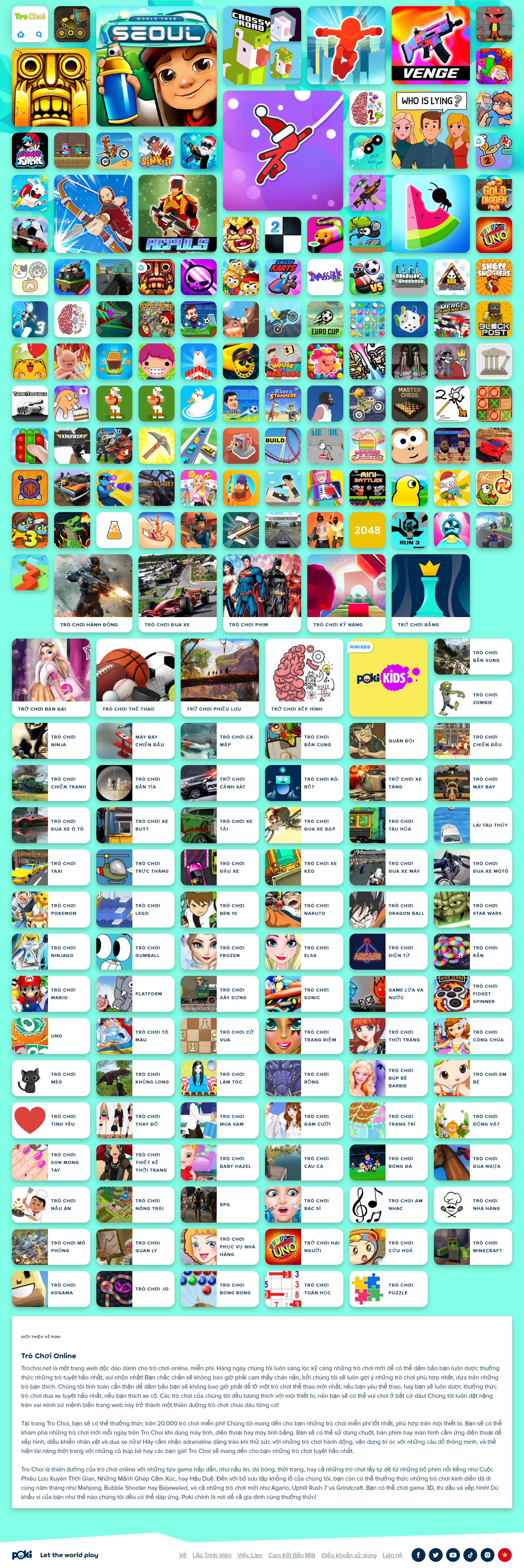 Thiết kế Website web game online - wwwtrochoinet